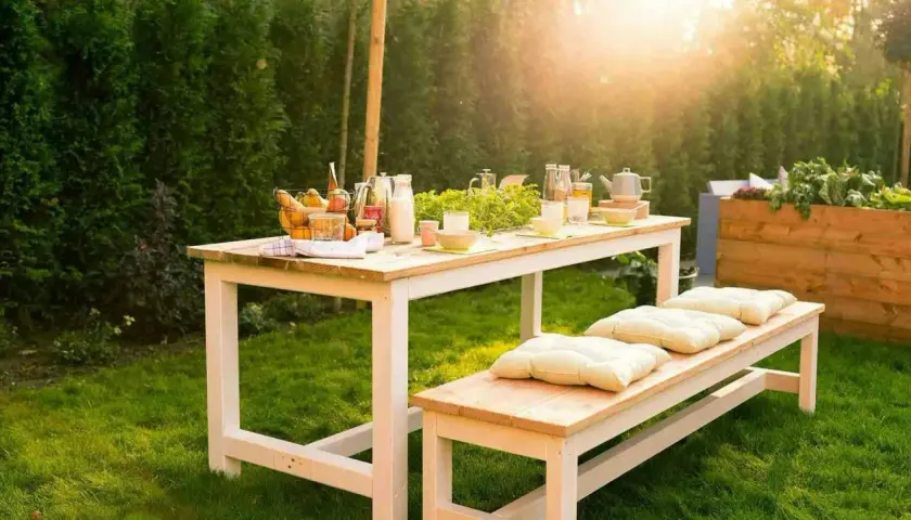 Stół ogrodowy DIY: Zbuduj mebel marzeń krok po kroku!